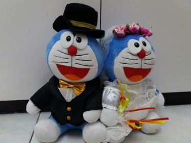 結婚熊仔公仔白色婚紗款