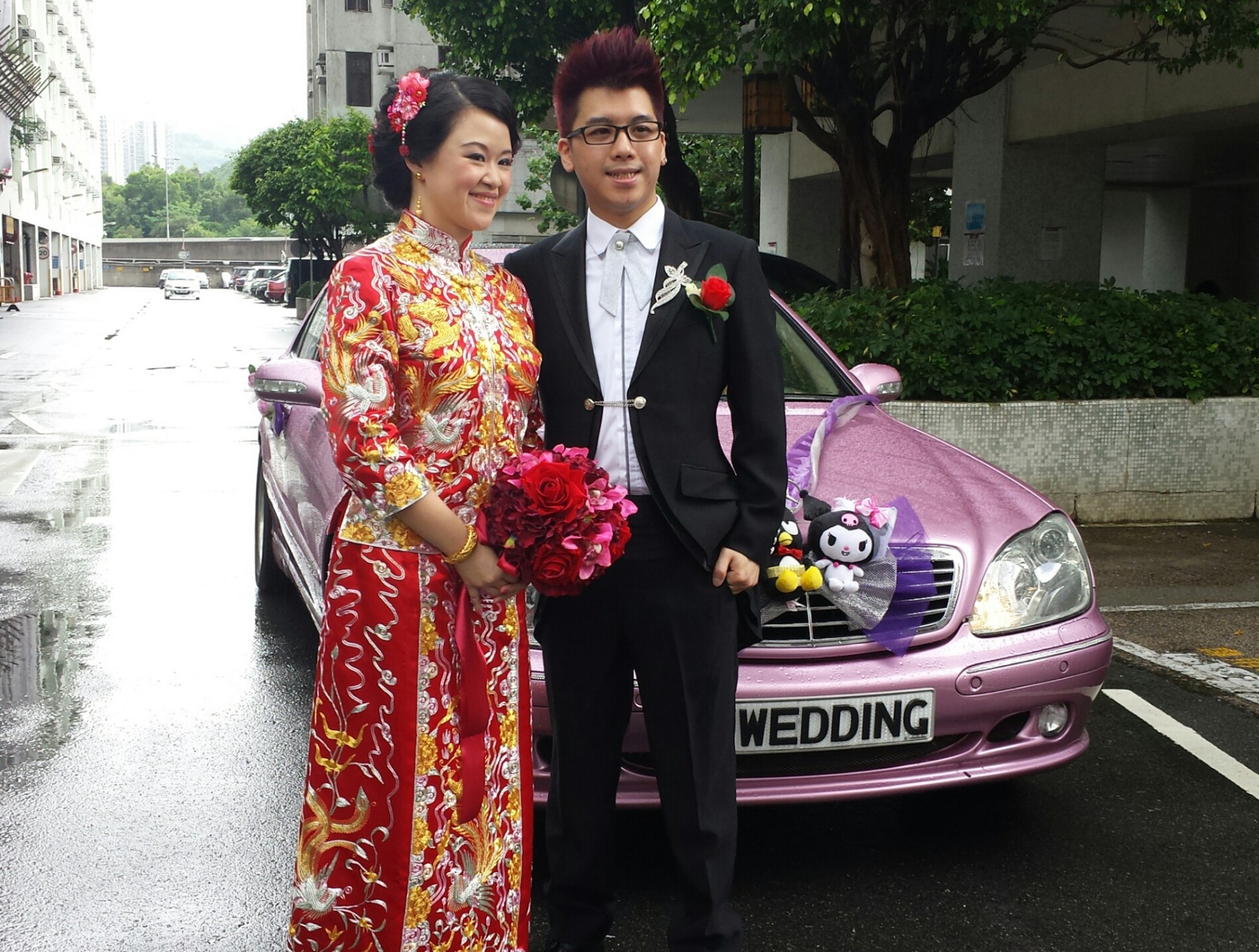 教堂婚禮花車等候實照