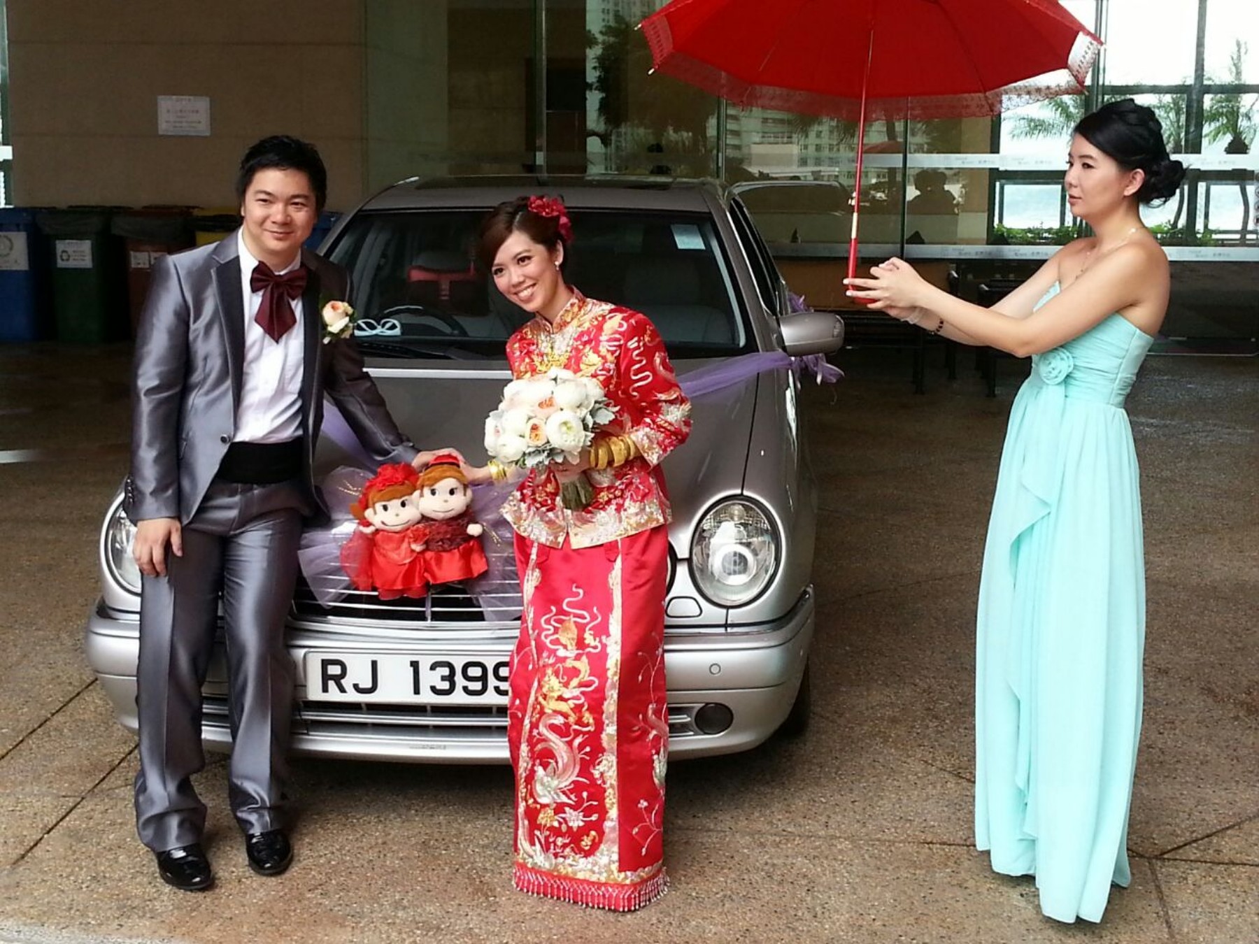 戶外婚禮花車實照